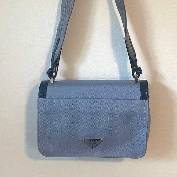 Prada shoulder bag blue bow. Prada handbag. Prada mini or small bag. Prada blue - Picture 7 of 13